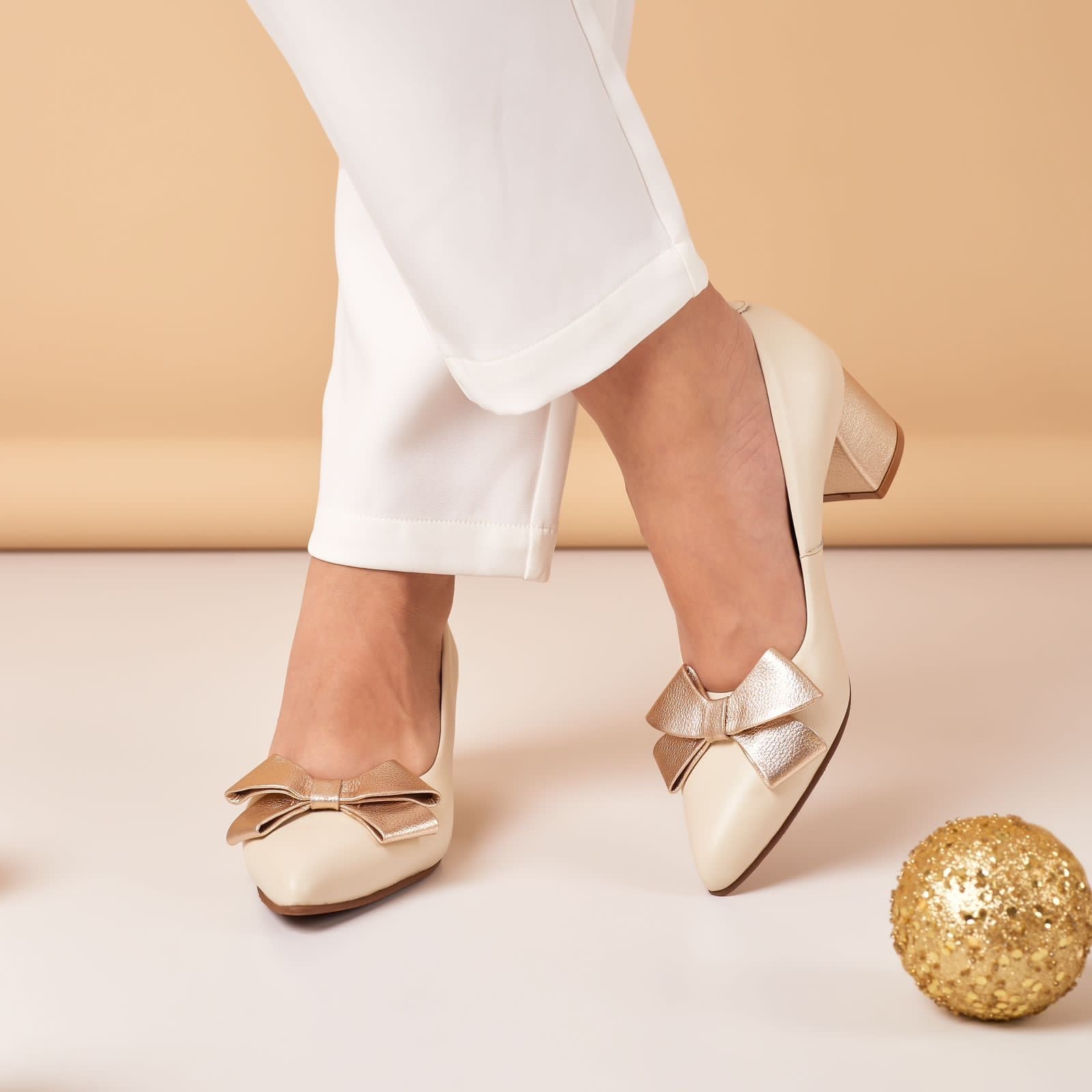 Zapatos de cuero genuino - Ivory